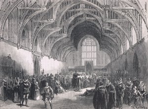 State trial in Westminster Hall in the time of Elizabeth I by Herbert Railton