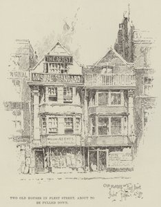 Two Old Houses in Fleet Street, about to be pulled down