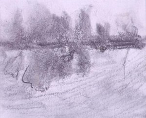 A Group of Trees Reflected in Water by Hercules Brabazon Brabazon