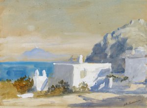 Houses on Capri by Hercules Brabazon Brabazon