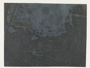 Landscape with a Waterfall (Second Version) by Hercules Segers