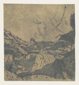 Rocky Landscape with a Gorge, First Version by Hercules Segers