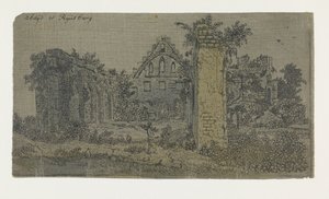 Ruins of the Abbey of Rijnsburg (Small Version) by Hercules Segers