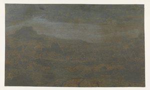 Valley with a River and a Town with Four Towers by Hercules Segers