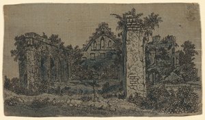 Ruins of the Abbey of Rijnsburg (Small Version) by Hercules Seghers