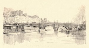 The Pont Neuf seen from the locks by Herman Armour Webster