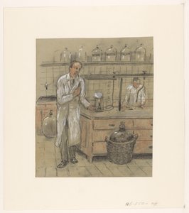 Two Men in a Laboratory by Herman Heijenbrock (possibly)