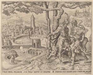 Hirah the Adullamite with the Kid by Herman Jansz Muller after Maerten van Heemskerck