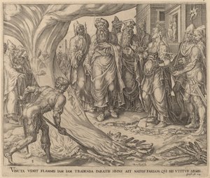 Tamar Brought to Execution by Herman Jansz Muller after Maerten van Heemskerck