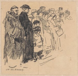Row of Spectators (at a Procession?) by Herman Moerkerk