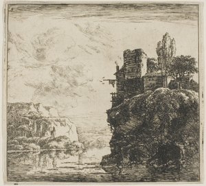 A River between Rocks, from the series Set of Landscapes by Herman Naijwincx