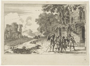 Abraham Receiving the Three Angels by Herman van Swanevelt