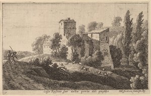 Farm Beyond the Porta del Popolo by Herman van Swanevelt