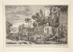 Landscape with a Hospital, from the Series Twelve Landscapes by Herman van Swanevelt