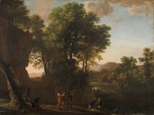 Landscape with the Baptism of the Eunuch by Herman van Swanevelt
