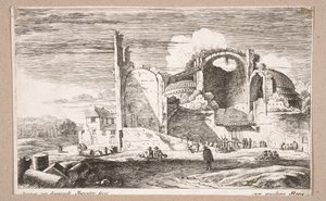 Distribution of Bread to the Poor, from the series "Landscapes" by Herman van Swanevelt