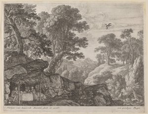 Saint Paul and Saint Anthony by the Entrance to the Cave by Herman van Swanevelt