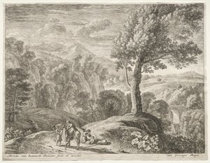 The Flight into Egypt: The Large Tree and the Cascade by Herman van Swanevelt