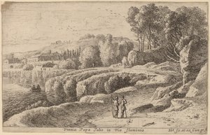 Vineyard of Pope Julius on the Via Flaminia by Herman van Swanevelt