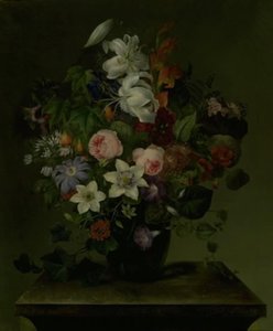Flower Bouquet with Morning Glory and Ivy