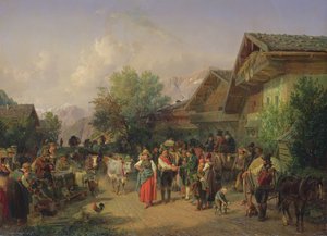 Homecoming from the Alpine Pasture by Hermann Kauffmann