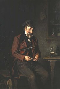 A Fiddler Counting His Tips