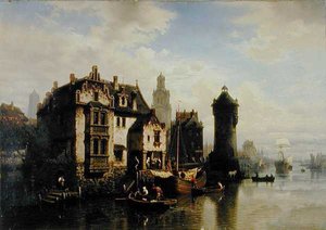 View of Rotterdam by Hermann Meyerheim