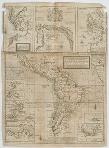 A New and Exact Map of the Coast Countries and Islands Within Ye Limits of Ye South Sea Company by Hermann Moll