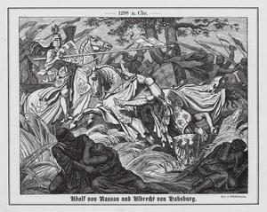 Adolph of Nassau and Albert I of Habsburg at the Battle of Gollheim