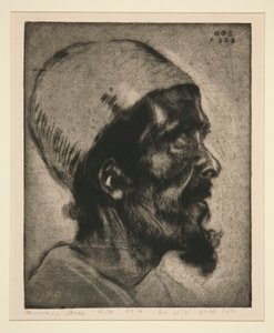 Male Head (of a Blind Man?) in Profile