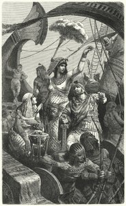 Cleopatra During the Battle of Actium, 31 BC by Hermann Vogel