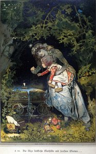 Illustration of Vogel for a tale by brothers Jacob and Wilhelm Grimm by Hermann Vogel
