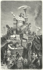 King Croesus on his pyre by Hermann Vogel