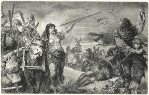 Members of the Waldensian Movement Fleeing Persecution by Hermann Vogel