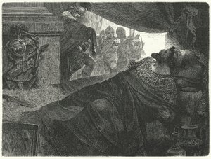 Mithridates VI of Pontus Attempts to Commit Suicide by Taking Poison, 63 BC by Hermann Vogel