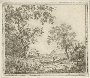 Landscape with Draftsman and Walker, Six Landscapes by Hermanus Fock