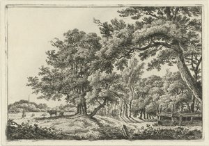 Landscape with Two Cows in the Shade by Hermanus Fock