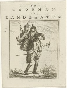 Song Sheet and Satirical Print with Soldiers, Satirical Print on William V, The Merchant in Landzaaten (title on object) by Hermanus Fock