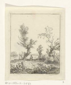 Draftsman Among Willows by Hermanus Fock