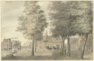 Square in the Village of Zuilen by Hermanus Petrus Schouten