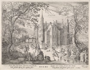 Activities on the Ice Before Zuylen Castle