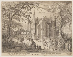 Zuylen - Winter, from The Seasons, View of Castles in the Vicinity of Amsterdam by Hessel Gerritsz
