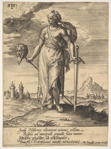 Judith, from Willem van Haecht, Tyrannorum Proemia by Hieronymous Wierix