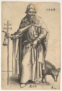 Saint Anthony, 1564 by Hieronymous Wierix