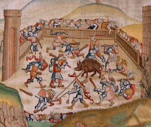 Four Tapestries after Hieronymus Bosch: Saint Martin