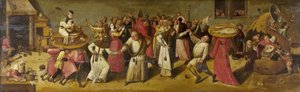Battle between Carnival and Lent, c.1600-20 by Hieronymus Bosch