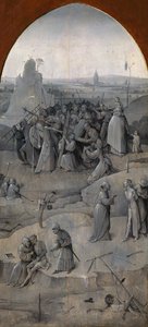The Temptation of Saint Anthony. Triptych, reverse: Christ Carrying the Cross, 1500-1501 by Hieronymus Bosch