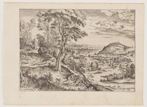 Cephalus and Procris, from Landscapes with Biblical and Mythological Scenes by Hieronymus Cock