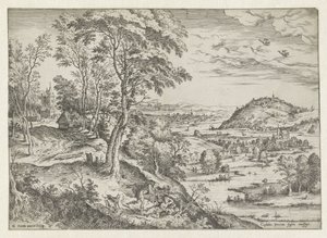 Cephalus and Procris, Landscapes with Biblical and Mythological Scenes by Hieronymus Cock