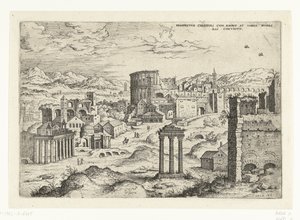 View of the Roman Forum by Hieronymus Cock